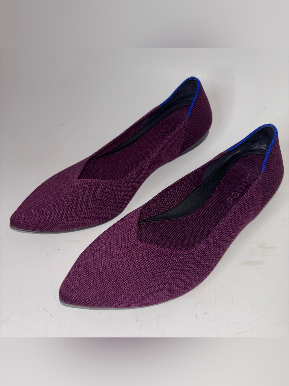 Rothy's Women's The Point Flat Pointed Toe Size 9 Orchid Purple - Picture 10 of 13